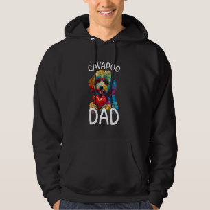Veste À Capuche Cavapoo Papa Design Pop Art Mens Cavapoo Chien