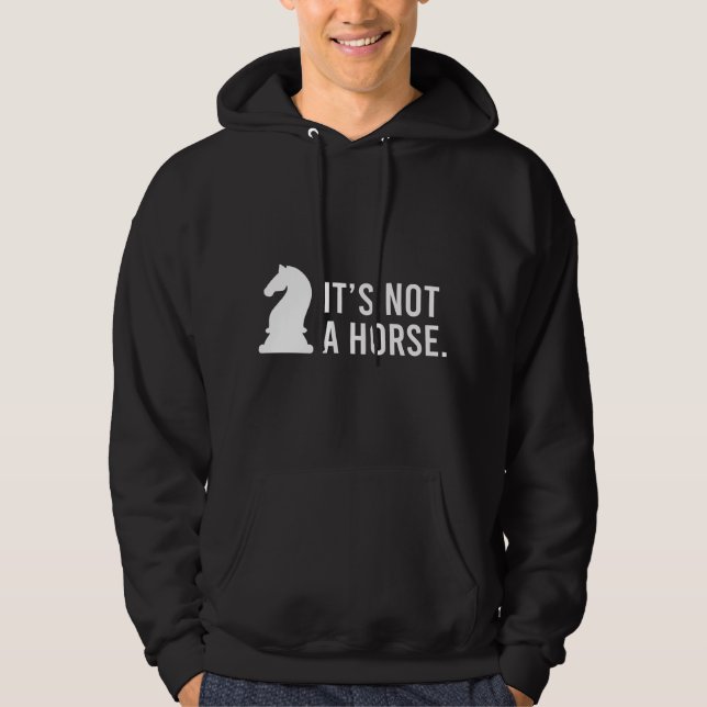 Veste À Capuche Ce n'est pas un chevalier de cheval drôle d'échecs (Devant)