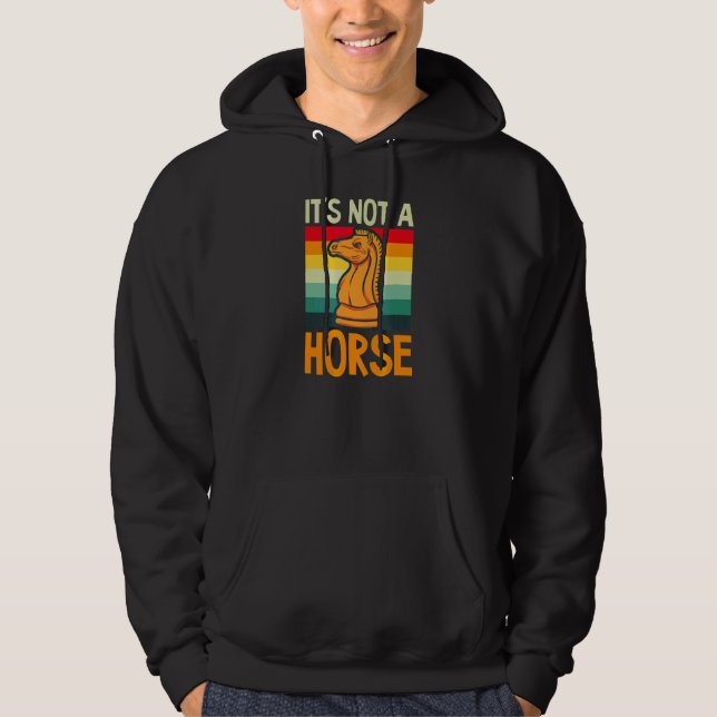Veste À Capuche Ce n'est pas un joueur d'échecs de cheval (Devant)