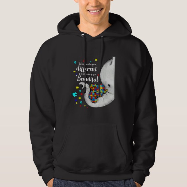 Veste À Capuche Ce qui vous rend différent Éléphant Maman Enfant A (Devant)