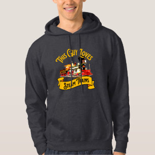 Veste À Capuche Ce type aime les trains à vapeur - passionné de ch
