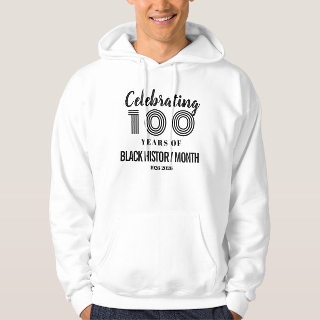 Veste À Capuche Célébration des 100 ans du Mois de l'histoire des  (Devant)
