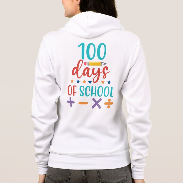Veste À Capuche Célébration des 100 jours d'école (Dos)