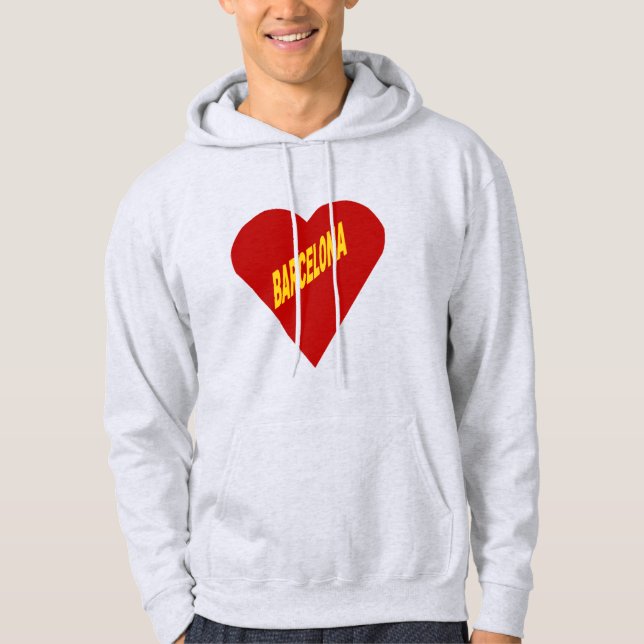 Veste à capuche cendre homme BARCELONA (Devant)