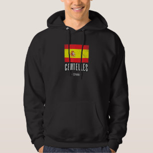 Veste À Capuche Centelles Espagne Es Drapeau Ville Bandera Ropa