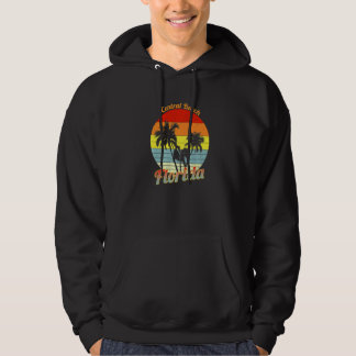 Veste À Capuche Central Beach Floride Rétro Palmiers Tropicaux Va
