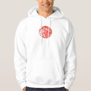 Veste À Capuche cercle chinois de dragon avec de lettrage le dos