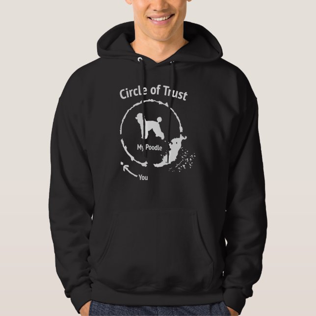 Veste À Capuche Cercle De Confiance Drôle De Poodle (Devant)