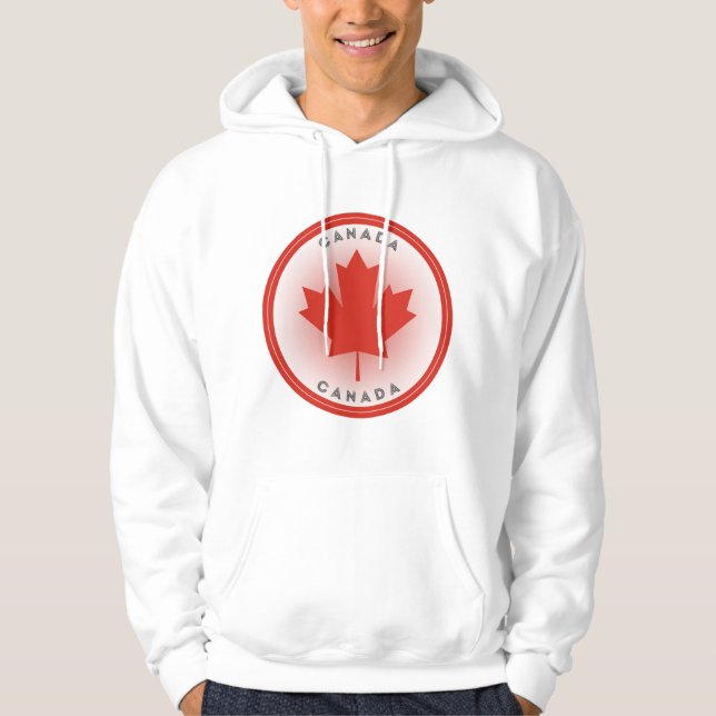 Veste À Capuche Cercle de feuille d'érable du Canada (Devant)
