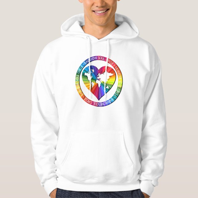 Veste À Capuche Cercle de l'âme arc-en-ciel (Devant)
