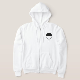 Veste À Capuche Cercle noir et blanc