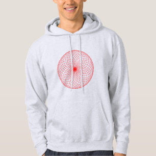 Veste À Capuche Cercle rouge - Symétrie rouge rayonnante