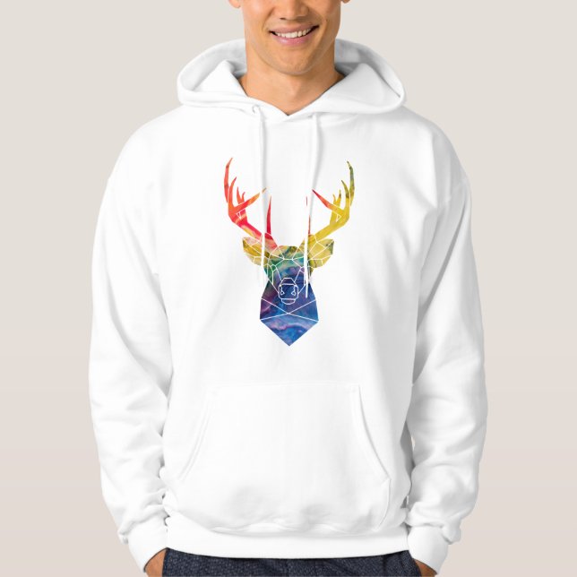 Veste À Capuche Cerf aquarelle (Devant)