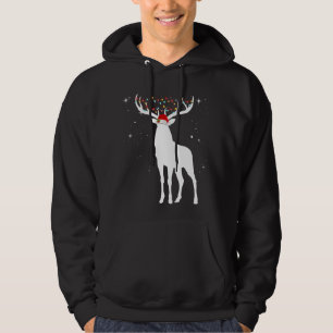 Veste À Capuche Cerf avec le chapeau de Santa Lumières Pajama de N