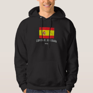 Veste À Capuche Cervera Del Ro Alhama Espagne Es Drapeau Ville Ban