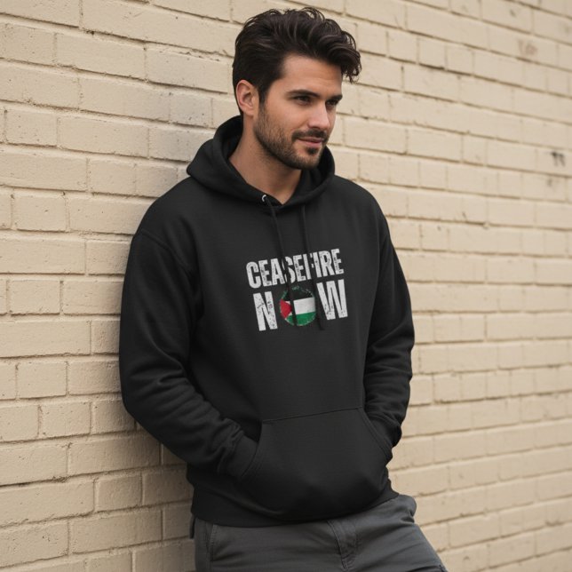 VESTE À CAPUCHE CESSEZ LE FEU MAINTENANT (Créateur téléchargé)