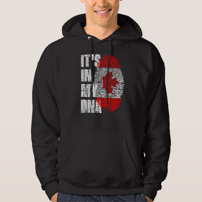 Veste À Capuche C'est dans mon Adn Canada Drapeau canadien (Devant)