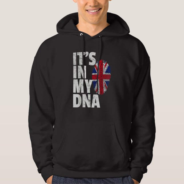Veste À Capuche C'est Dans Mon Adn Drapeau Britannique Angleterre  (Devant)