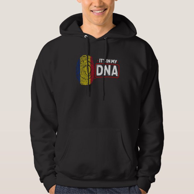 Veste À Capuche C'est dans mon ADN Drapeau national Patriote rouma (Devant)