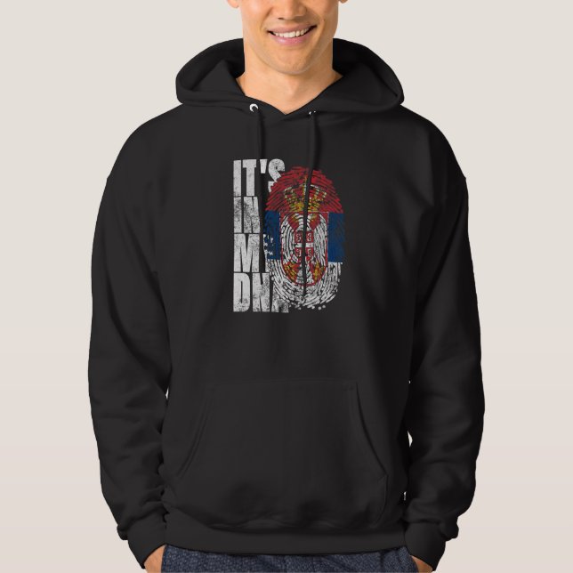 Veste À Capuche C'est dans mon Adn Serbie Graphique pour les homme (Devant)