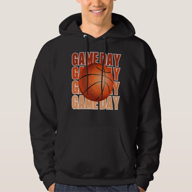 Veste À Capuche C'Est La Saison Jeu De Basketball Jour Fan (Devant)