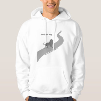 Veste À Capuche C'est le chemin sweat-shirt silhouette lion en gri