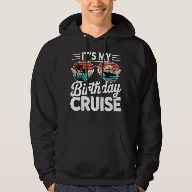 Veste À Capuche C'est ma croisière d'anniversaire Lunettes de sole (Devant)