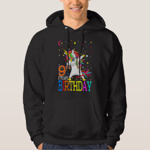 Veste À Capuche C'est mon 9e anniversaire Unicorne 9 ans filles