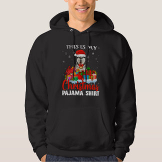 Veste À Capuche C'Est Mon Pyjama De Noël Chemise Alaskan Malamute