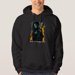 Veste À Capuche C'est mon visage heureux du mercredi style gothiqu