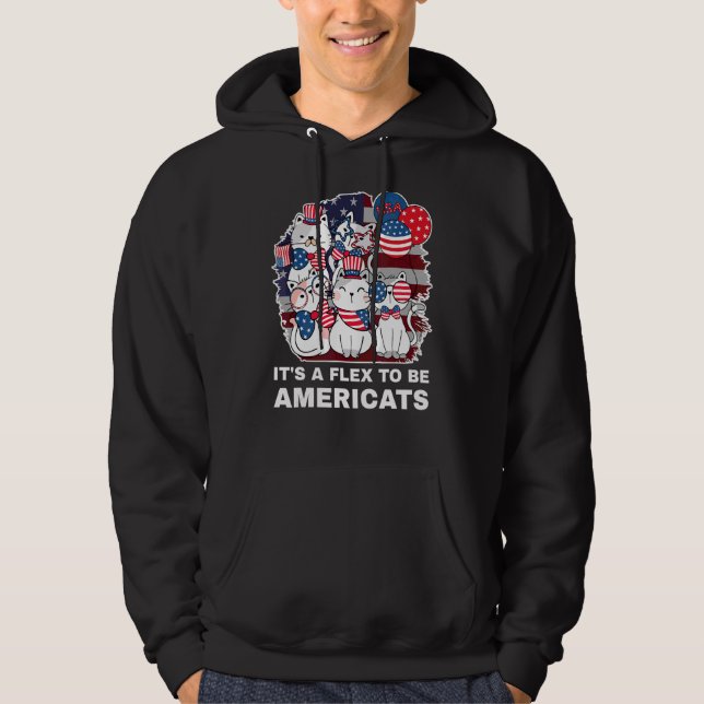 Veste À Capuche C'est un Flex pour être Américain Usa (Devant)