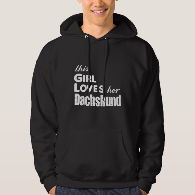 Veste À Capuche Cette Fille Aime Son Dachshund (Devant)