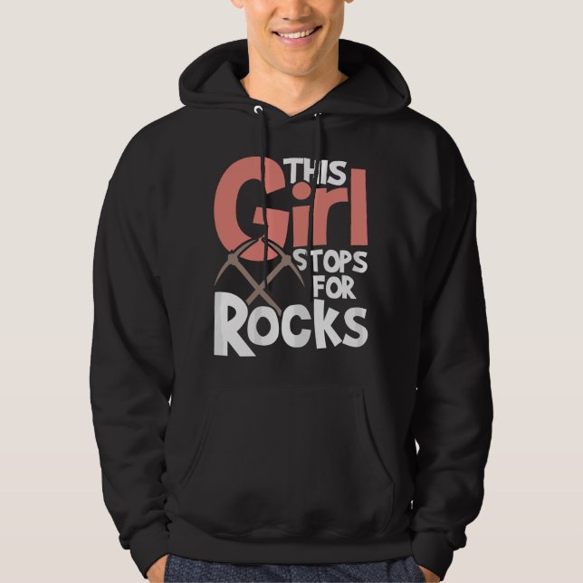 Veste À Capuche Cette fille s'arrête pour des roches - Collectionn (Devant)