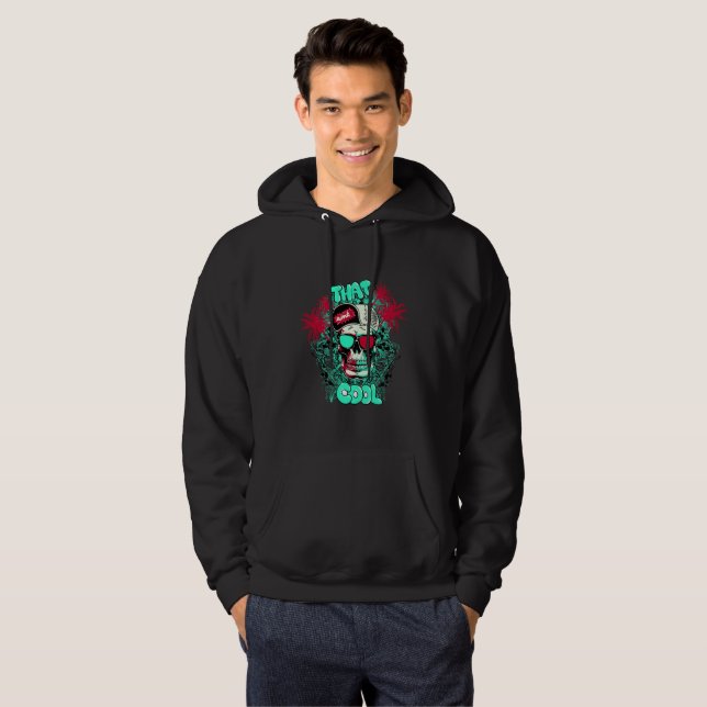 Veste À Capuche Cette plage de crâne de mec n'est pas cool (Devant entier)