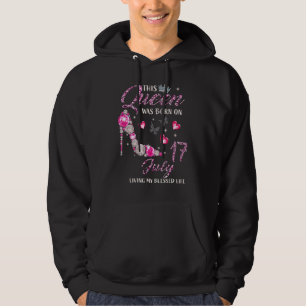 Veste À Capuche Cette Reine Est Née Le 17 Juillet Vivant Mon Béni
