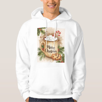 Veste À Capuche Chaleureux joyeux Noël holly cookie chaud festif