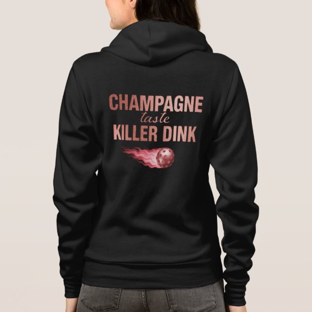 Veste À Capuche Champagne Taste Killer Dink - Rose Gold Pickleball (Dos)