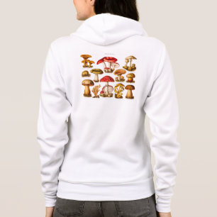 Veste À Capuche Champignons vintages de rouge de variété de
