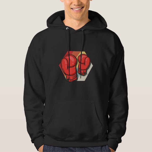 Veste À Capuche Champion de boxe de salle de gym (Devant)