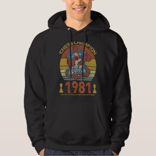 Veste À Capuche Champion d'échecs 1981 Pas mon Elo C'est mon année