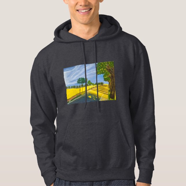 Veste À Capuche Champs dorés et chemin (Devant)