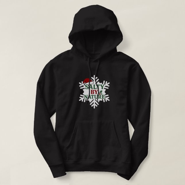 Veste À Capuche Chandail à flocon de neige - "Salutations saisonni (Design devant)