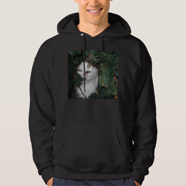 Veste À Capuche Chandail épique de Noël de chat ! ! ! (Devant)