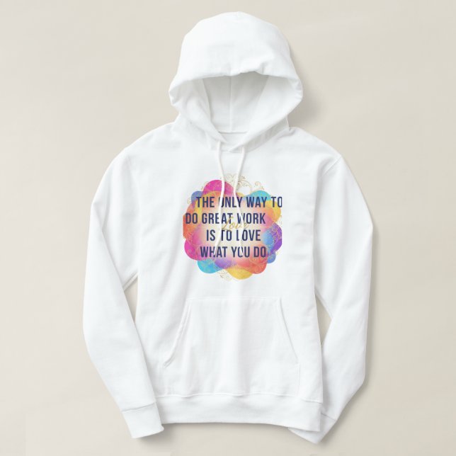 Veste À Capuche Chandail Focus sur le Progrès et non la Perfection (Design devant)