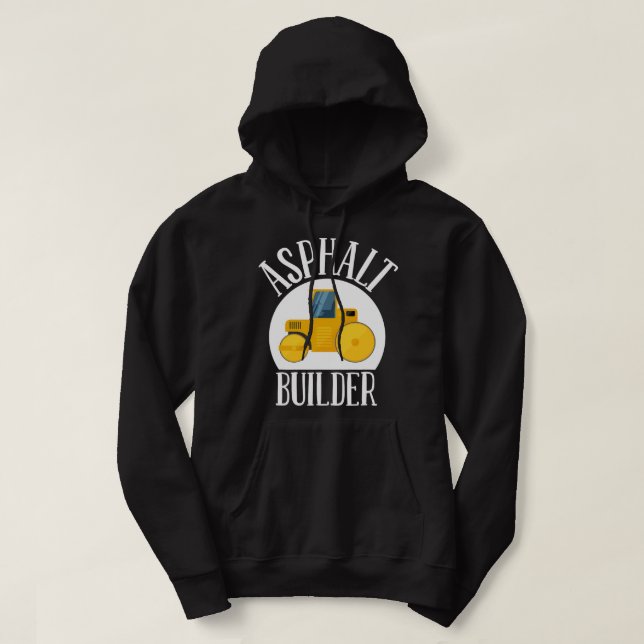 Veste À Capuche chantier de construction de rue asphalte ouvrier (Design devant)