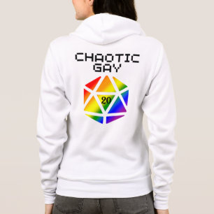 Veste À Capuche Chaotic Gay D20 – Fierté LGBTQ+ DND