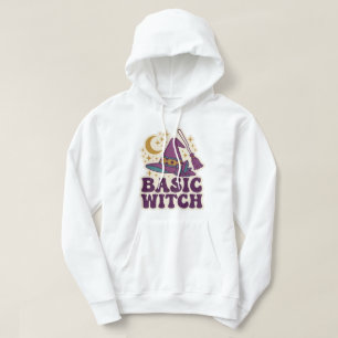 Veste À Capuche Chapeau de Sorcière Rétro Balai Cristal Art Hallow