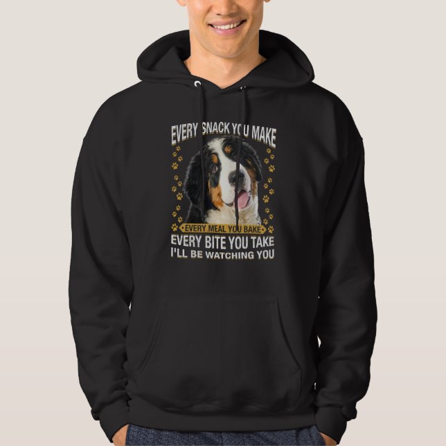 Veste À Capuche Chaque Snack Vous Faites Bernese Mountain Dog Mama (Devant)