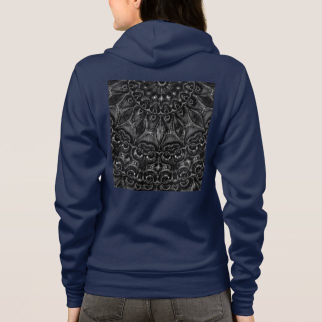 Veste À Capuche Charcoal Mandala Hoodie (Dos)