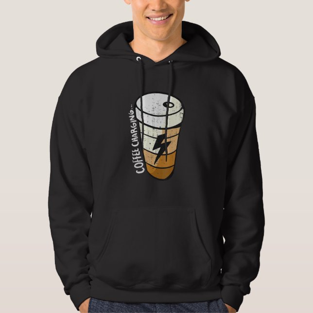 Veste À Capuche Chargement Batterie Lightning Coffee Coupe (Devant)